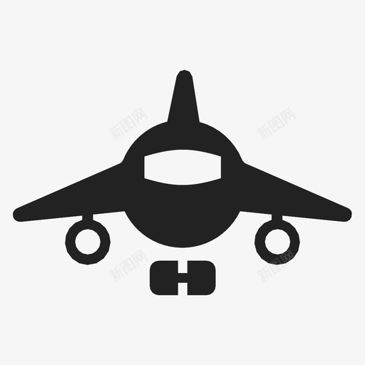 飞机前部着陆图标svg_新图网 https://ixintu.com 乘客 前部 着陆 飞机 飞行员