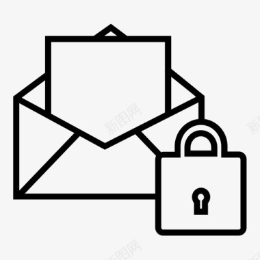 受保护邮件信件锁定邮件图标图标