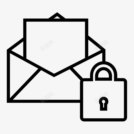 受保护邮件信件锁定邮件图标svg_新图网 https://ixintu.com 信件 受保护邮件 安全邮件 私人邮件 锁定邮件