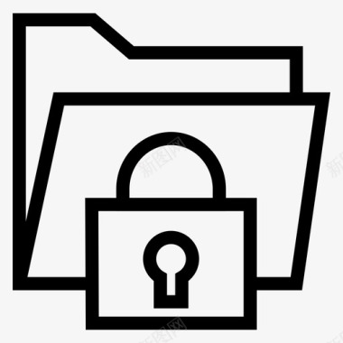 文件夹锁保护安全图标图标