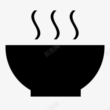 热汤热食物热面条图标图标