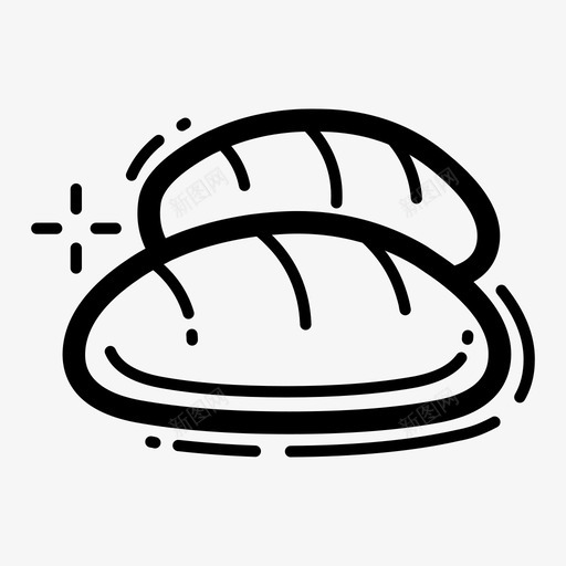 面包食物美味的食物图标svg_新图网 https://ixintu.com 美味的食物 面包 食物