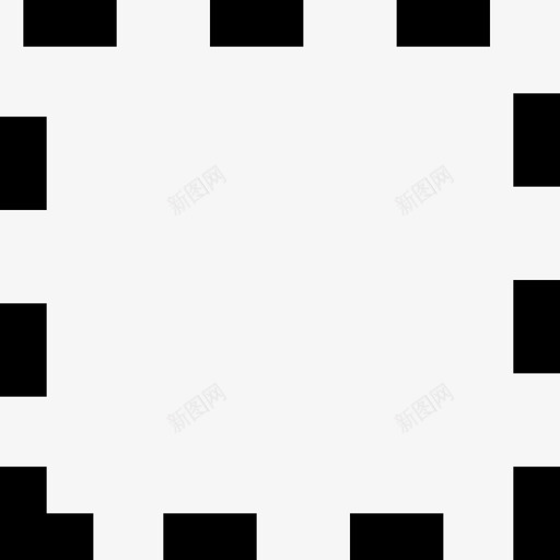 边框虚线轮廓图标svg_新图网 https://ixintu.com 方形 虚线 轮廓 边框