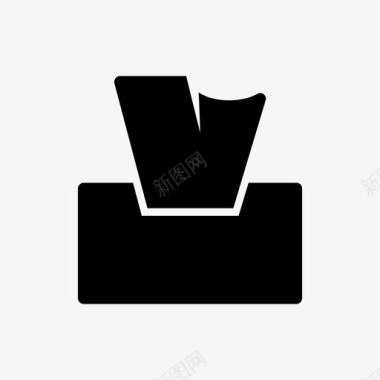 纸巾盒图标图标