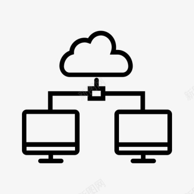 云服务器云计算云数据库图标图标