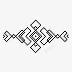 阿兹台克几何图案阿兹台克民族图标高清图片