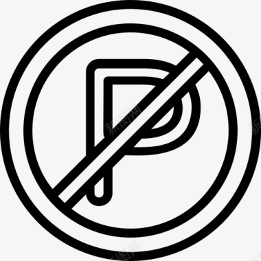 禁止停车标志禁止停车停车线图标图标