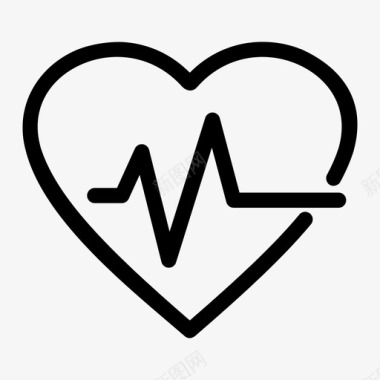 心跳健康健康监测图标图标