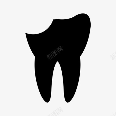 断牙龋齿蛀牙图标图标