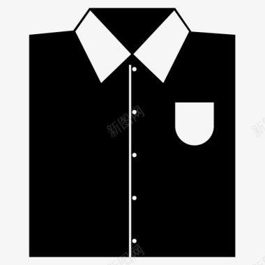 办公室衬衫衣服领口衬衫图标图标