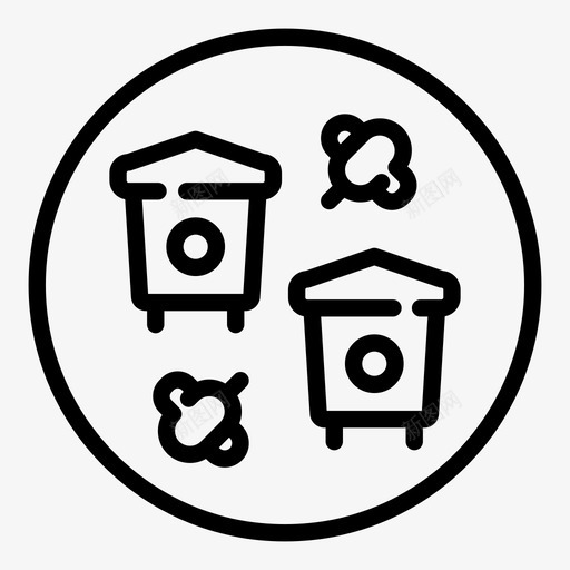 蜂箱养蜂场蜂蜜图标svg_新图网 https://ixintu.com 养蜂场 蜂巢 蜂箱 蜂蜜
