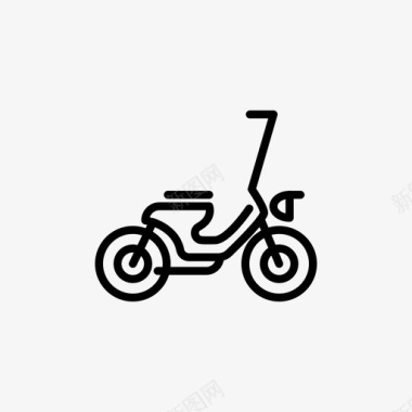 轻便摩托车摩托车复古图标图标