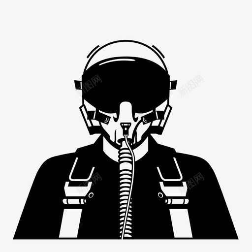 喷气式飞机驾驶员战斗机头盔图标svg_新图网 https://ixintu.com 军用飞机 喷气式飞机驾驶员 头盔 战斗机