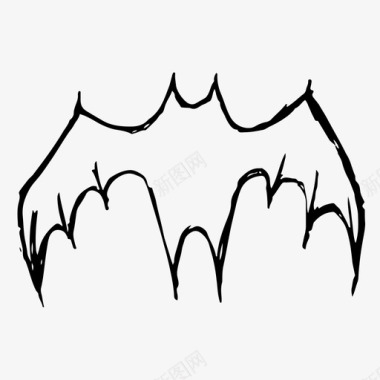 蝙蝠动物恐惧图标图标