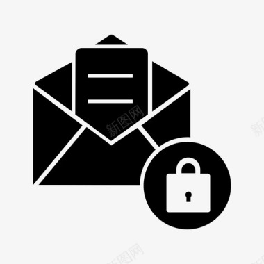 受保护邮件锁定邮件私人邮件图标图标