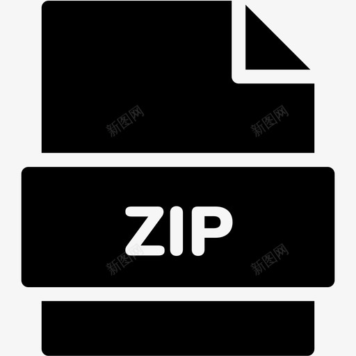 zip文件扩展名格式图标svg_新图网 https://ixintu.com zip文件 扩展名 文件格式vol3glyph 格式 类型