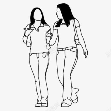 女性时尚女孩图标图标