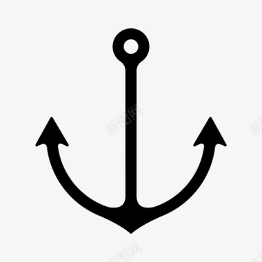锚时髦海军图标图标