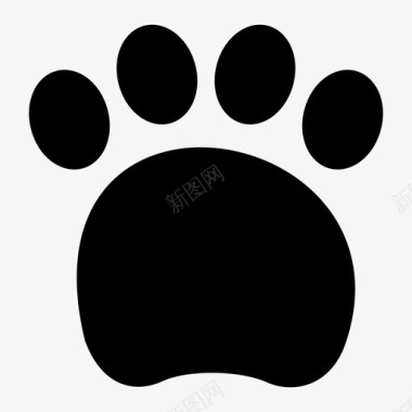 足迹动物纹狗爪图标图标