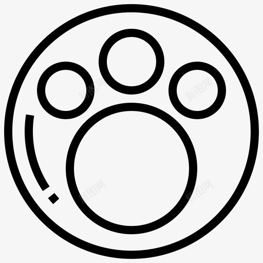 爪印动物狗图标svg_新图网 https://ixintu.com 动物 宠物 宠物店 爪印 狗 狗掌印 脚印