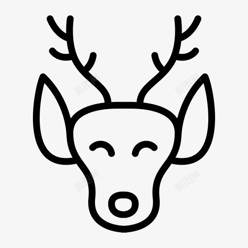 驯鹿圣诞节雪图标svg_新图网 https://ixintu.com 圣诞节 雪 驯鹿