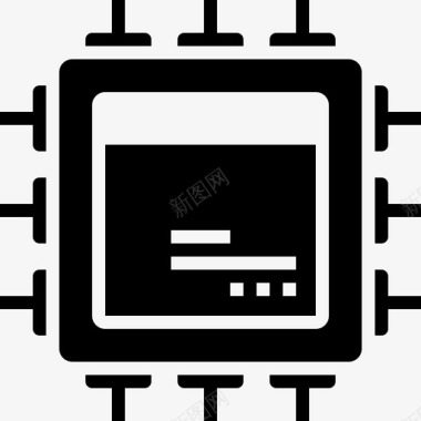 芯片设备微芯片图标图标