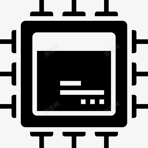芯片设备微芯片图标svg_新图网 https://ixintu.com 办公室 微芯片 技术 芯片 设备 设备和技术细节实心图标