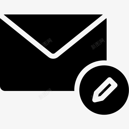 写电子邮件信封信件图标svg_新图网 https://ixintu.com 信件 信封 写电子邮件 电子邮件卷2字形