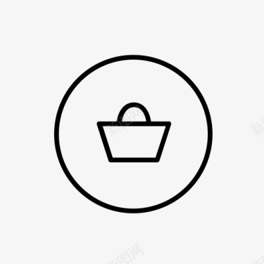 篮子按钮袋子购物车图标图标