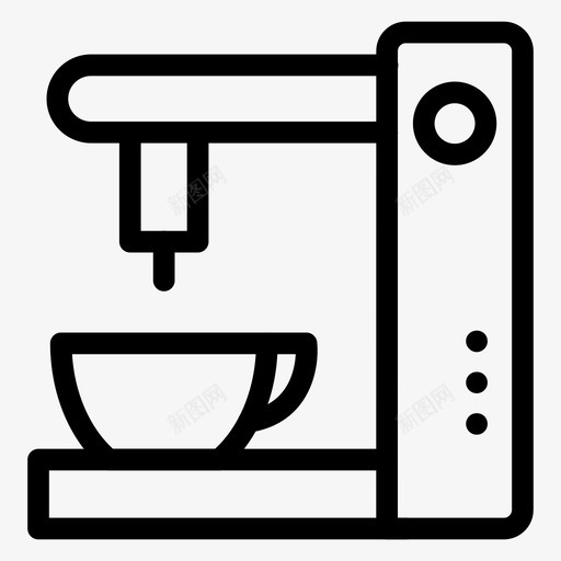 咖啡研磨机热咖啡机图标svg_新图网 https://ixintu.com 咖啡 商务和办公线路图标 沏茶机 热咖啡机 研磨机