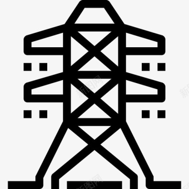 电塔能源电力图标图标