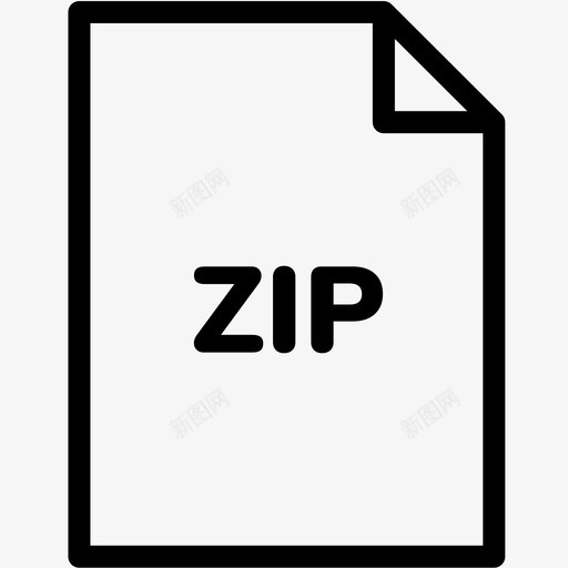 zip文件扩展名格式图标svg_新图网 https://ixintu.com zip文件 扩展名 文件格式vol4行 格式 类型