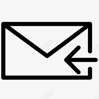邮件回复传入信件图标图标