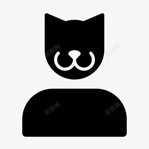 猫的化身脸猫图标svg_新图网 https://ixintu.com 猫 猫猫猫喵喵咕噜咕噜 猫的化身 用户 脸