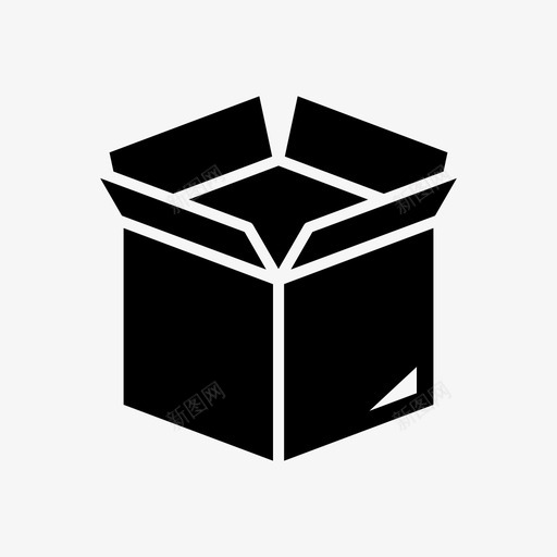 开箱纸板交货图标svg_新图网 https://ixintu.com 交货 储存箱 包装 开箱 纸板