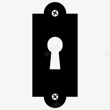 门锁闭门钥匙图标图标