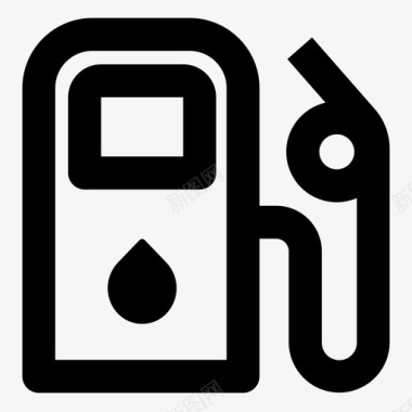 汽油泵燃油加油站图标图标