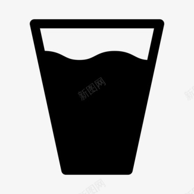 水杯冷水饮料图标图标