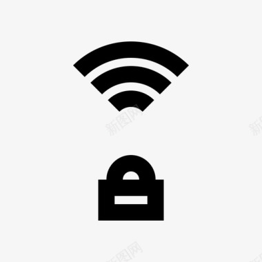 锁定wifi保护安全图标图标