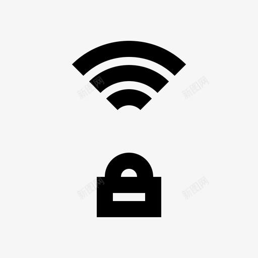 锁定wifi保护安全图标svg_新图网 https://ixintu.com 保护 安全 安全保护webgrid 锁定wifi