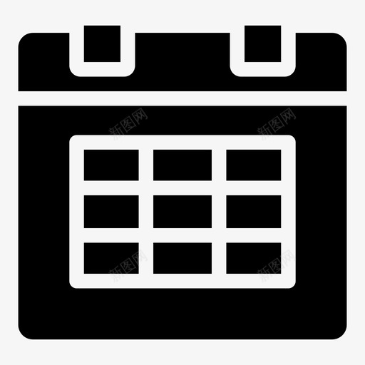 日历管理日期图标svg_新图网 https://ixintu.com 日历 日期 时间 时间表 简单的要素填充 管理