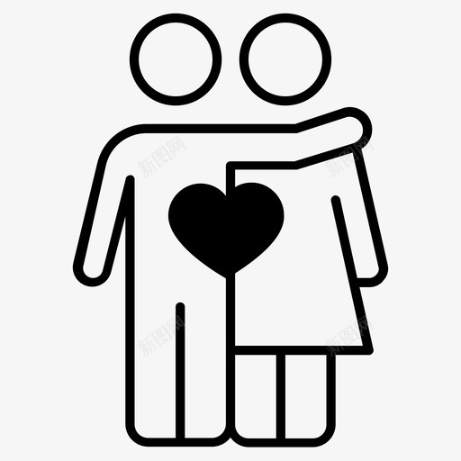 男人和女人夫妻爱情图标svg_新图网 https://ixintu.com 夫妻 爱情 男人和女人