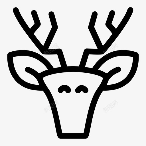 鹿动物圣诞节图标svg_新图网 https://ixintu.com 动物 圣诞系列 圣诞节 驯鹿 鹿
