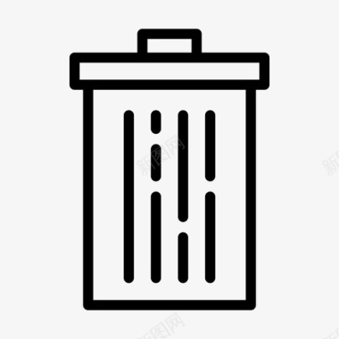 垃圾桶回收站家居用品图标图标