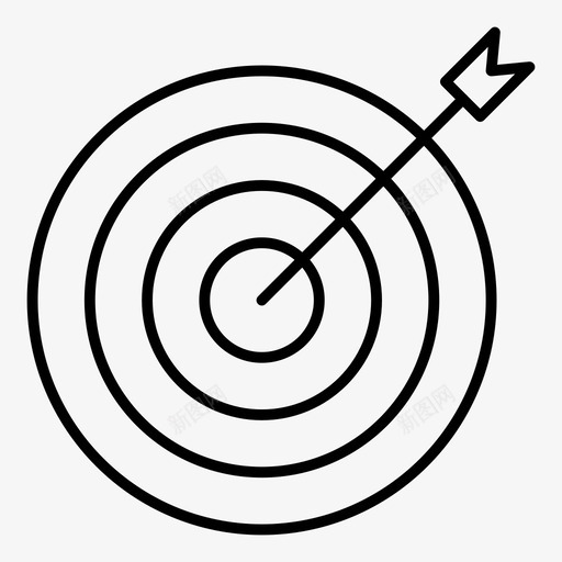 目标圆圈点图标svg_新图网 https://ixintu.com 商务和办公细线卷1 圆圈 点 目标