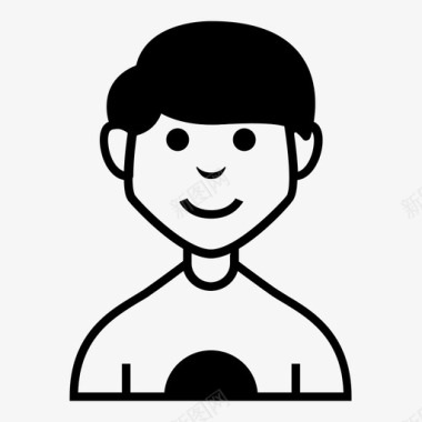 日本男孩化身角色图标图标