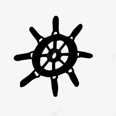 舵船轮航海图标图标