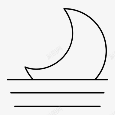 月落预报月相图标图标
