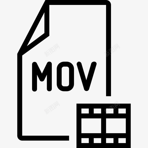 文件扩展名格式图标svg_新图网 https://ixintu.com mov 扩展名 文件 格式 视频