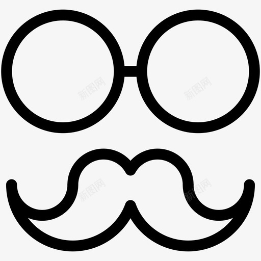 时髦的绅士的男人的图标svg_新图网 https://ixintu.com 单片眼镜的 时髦的 男人的 绅士的 胡子